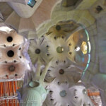 Detail der Decke in der Kirche La Sagrada Familia des Architekten Antoni Gaudi in Barcelona, Spanien am 09.09.2007.