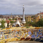 Park Guell (vom Architekten Antoni Gaudi gestaltet) in Barcelona, Spanien am 06.09.2009.