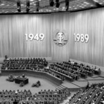Ofizieller Staatsakt zum 40. Jahrestag der DDR im Palast der Republik am 06.10.1989.