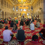 Gläubiger im Sikh Tempel Gurudwara Sis Ganj Sahib in New Delhi, Indien am 06.02.2014.