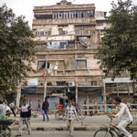 Straßenszene in der Chandni Chowk Markt in New Delhi, Indien am 06.02.2014.