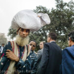 Strassenszene in der Chandni Chowk Markt in New Delhi am 06.02.2014. Rechts in Bild, Gerd Mueller, Bundesminister fuer wirtschaftliche Zusammenarbeit und Entwicklung.