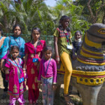Projek der UNICEF und der Deutschen Kindernothilfe in Bangalore, Indien am 07.02.2014.
Einige Kindeer davon haben schweren Verbrenungen.