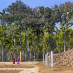 Das Coir-Kokosfaserprojekt im Gubbi Block, Bangalore, Indien am 08.02.2014.
Arbeiterinnen in der Fabrik des Kokosfasern-Projektes.
