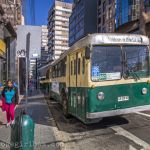 Trolley Pullman Standard Modell TC-48, Baujahr 1947 in Betrieb in Valparaiso am 03.11.2014.
Die elektrische Ausrüstung ist von General Electric (GE).