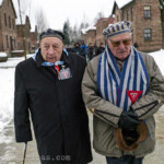 Holocaust-Überlebende im Konzentrationslager Auschwitz im Rahmen des 70. Jahrestages der Befreiung des KZ. (Oswiecim, Polen) am 27.01.2015.