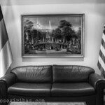 Besuch von John Kerry, Außenminister der USA im Flughafen Tegel in Berlin am 31.01.2014.
Kulisse fuer das Bilaterale Gespräch.