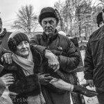 Überlebende des Holocaut besuchen ihre ehemaliges Gefängnis im Konzentrationslager Auschwitz, ein Besuch im Rahmen des 70. Jahrestages der Befreiung des KZ Auschwitz (Oswiecim, Polen) am 26.01.2015.
Rose Schindler, Überlebende des KZ Auschwitz zeigt ihre eintatowierte Häftlingsnummer.