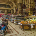 Russische Föderation, Moskau, 10.05.2015.
Feinkostladen Jelissejew in Moskau am 10.05.2015.
Eroeffnet im Jahr 1901.