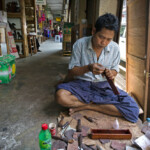 Markt in Rangun, Myanmar am 11.02.2014.